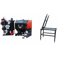 Пескоструйная камера напорного типа КСО-130-Н-ФВР-М с выжвижным столом с роликами